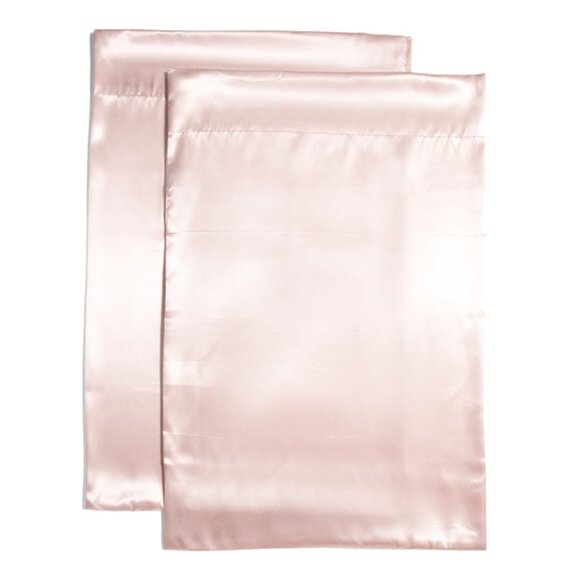NICOLE MILLER Blush 2pk Satin Pillowcases - Picture 1 of 2